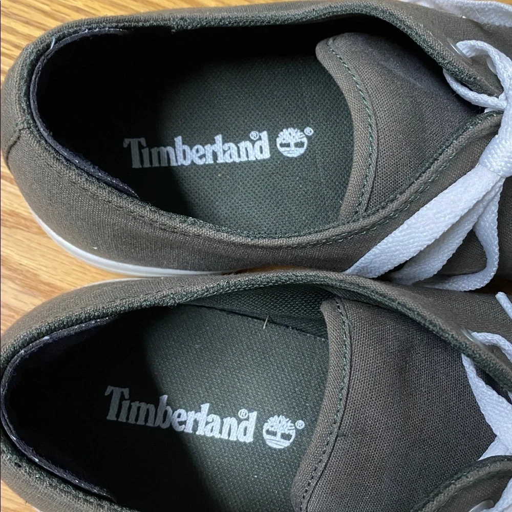 Timberland Union Wharf Dark Green Boat Shoes Sneakers Size 10